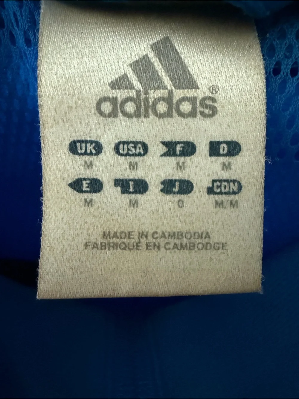 adidas Men's Bright Blue Windbreaker with Navy Accents
